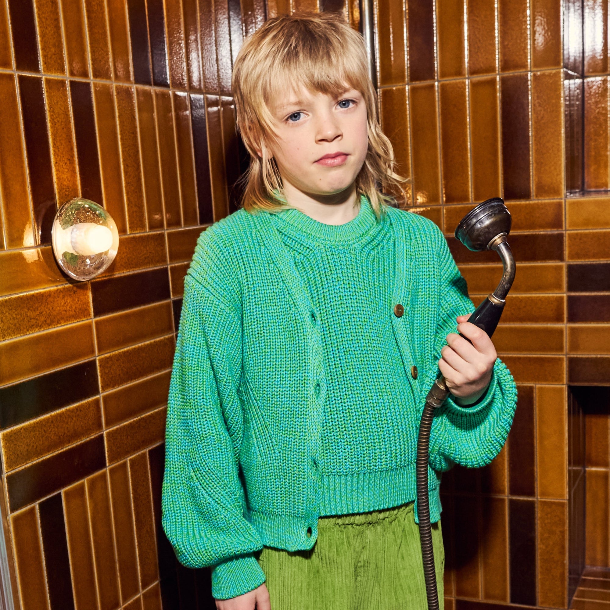 Ellis Cotton Knitted Fleck Cardigan